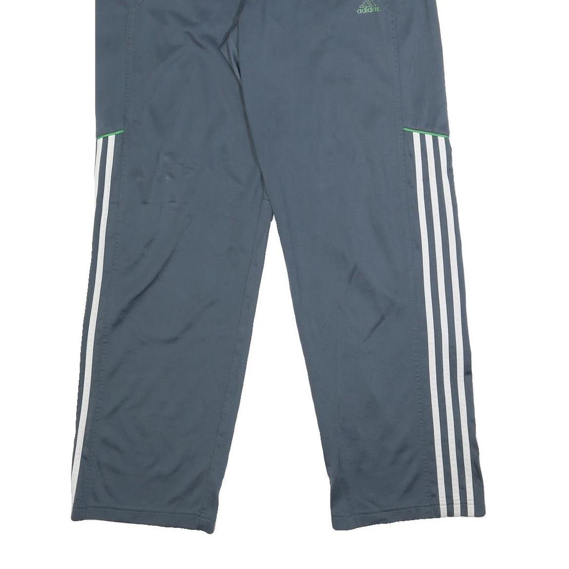 ADIDAS Mens Joggers Blue White Green M W28 L30 Polyester Sportswear
