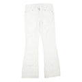 MAURICES Womens Cotton Blend White Regular Flared Trousers W32 L32 Classic Zip