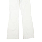 MAURICES Womens Cotton Blend White Regular Flared Trousers W32 L32 Classic Zip