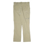 CARHARTT Mens Cotton Beige Relaxed Straight Trousers W38 L36 Workwear Casual