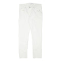 GUESS Mens Slim White Jeans Cotton Blend W33 L30 Zip Closed Casual Wear