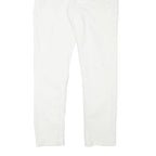 GUESS Mens Slim White Jeans Cotton Blend W33 L30 Zip Closed Casual Wear