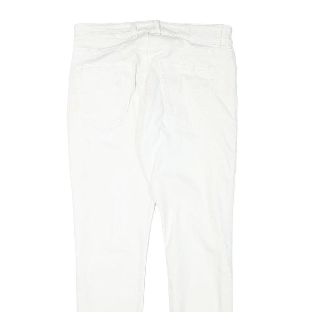 GUESS Mens Slim White Jeans Cotton Blend W33 L30 Zip Closed Casual Wear