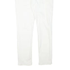 GUESS Mens Slim White Jeans Cotton Blend W33 L30 Zip Closed Casual Wear