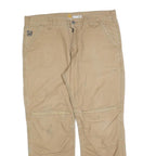 CARHARTT Mens Relaxed Fit Beige Cotton Blend Workwear Trousers W36 L30 Durable