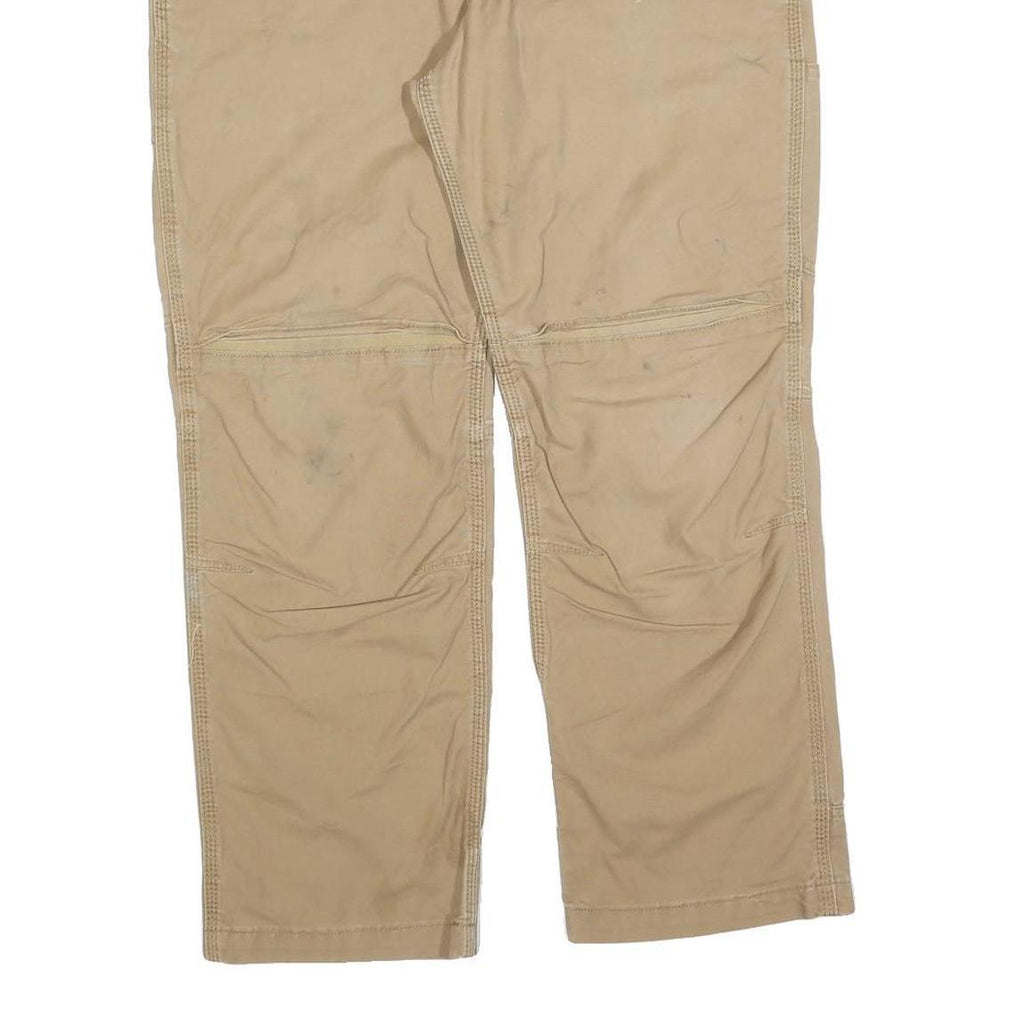 CARHARTT Mens Relaxed Fit Beige Cotton Blend Workwear Trousers W36 L30 Durable