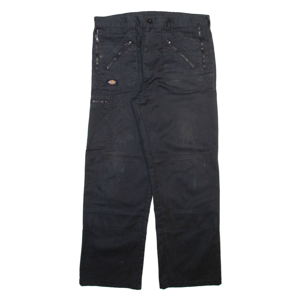 DICKIES Workwear Womens Trousers Grey Relaxed Straight W32 L28