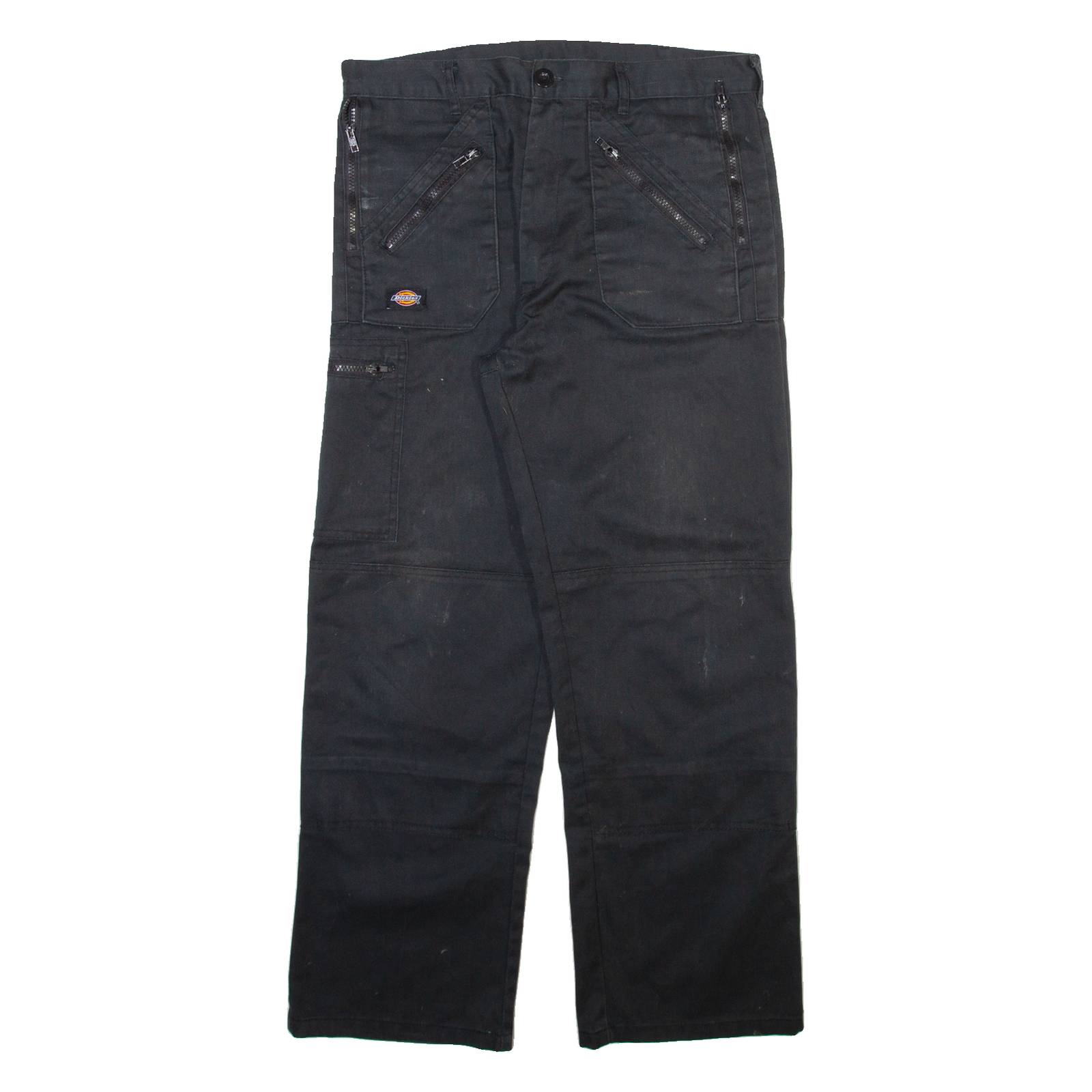 DICKIES Workwear Womens Trousers Grey Relaxed Straight W32 L28