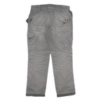 DICKIES Mens Cotton Blend Grey Work Trousers Regular Straight W34 L31 Utility