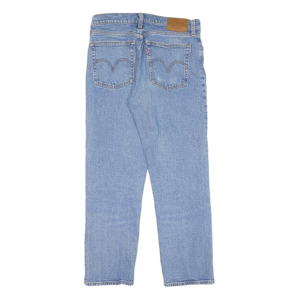 LEVI'S Womens Regular Fit Light Blue Denim Jeans W28 L25 Drawstring Casual