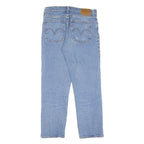 LEVI'S Womens Regular Fit Light Blue Denim Jeans W28 L25 Drawstring Casual