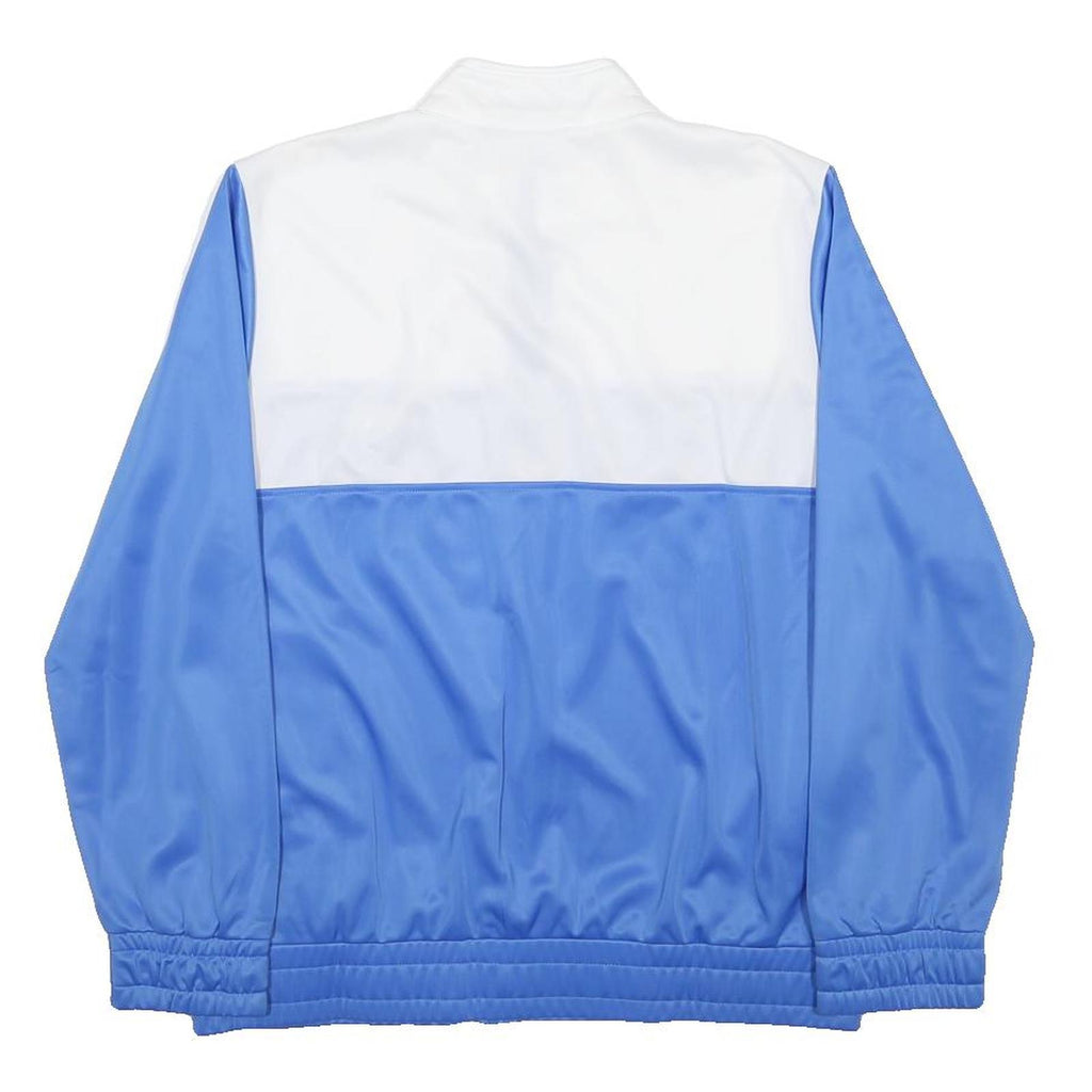 FILA Mens Blue & White Plain Zip Jacket L Polyester Sportswear Training Top