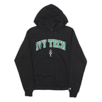 CHAMPION Mens Black Ivy Tech Pullover Hoodie S Cotton Blend Casual Sweatshirt