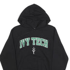 CHAMPION Mens Black Ivy Tech Pullover Hoodie S Cotton Blend Casual Sweatshirt