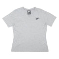 NIKE Womens Grey V-Neck T-Shirt S Cotton Blend Casual Sportswear