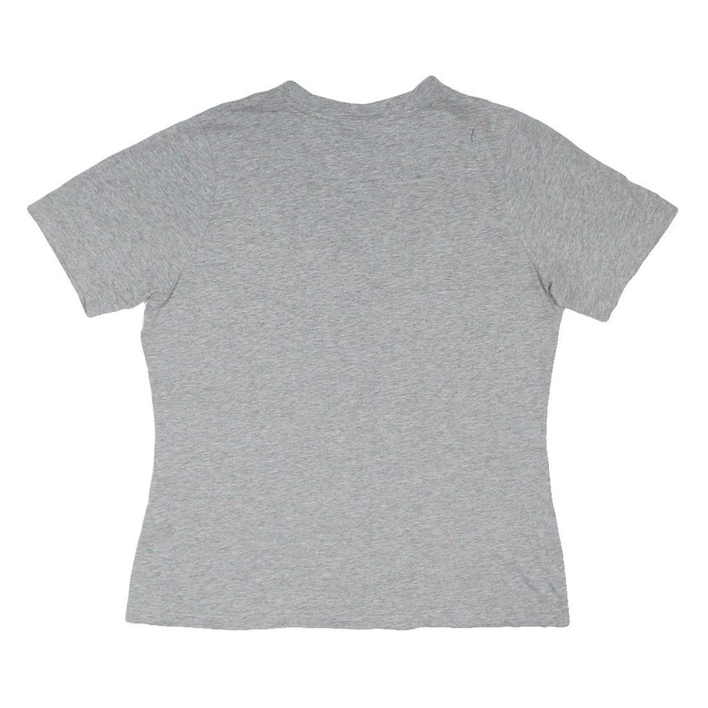 NIKE Womens Grey V-Neck T-Shirt S Cotton Blend Casual Sportswear