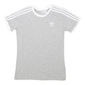 ADIDAS ORIGINALS Womens Grey & White Graphic T-Shirt UK 10 Short Sleeve Crew