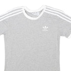 ADIDAS ORIGINALS Womens Grey & White Graphic T-Shirt UK 10 Short Sleeve Crew