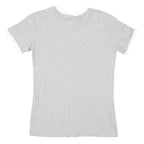 ADIDAS ORIGINALS Womens Grey & White Graphic T-Shirt UK 10 Short Sleeve Crew