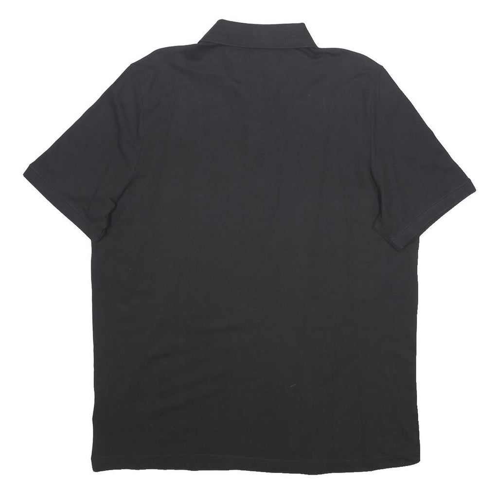 PUMA Mens Black Short Sleeve Plain XL Polo Shirt Cotton Blend Casual Sportswear