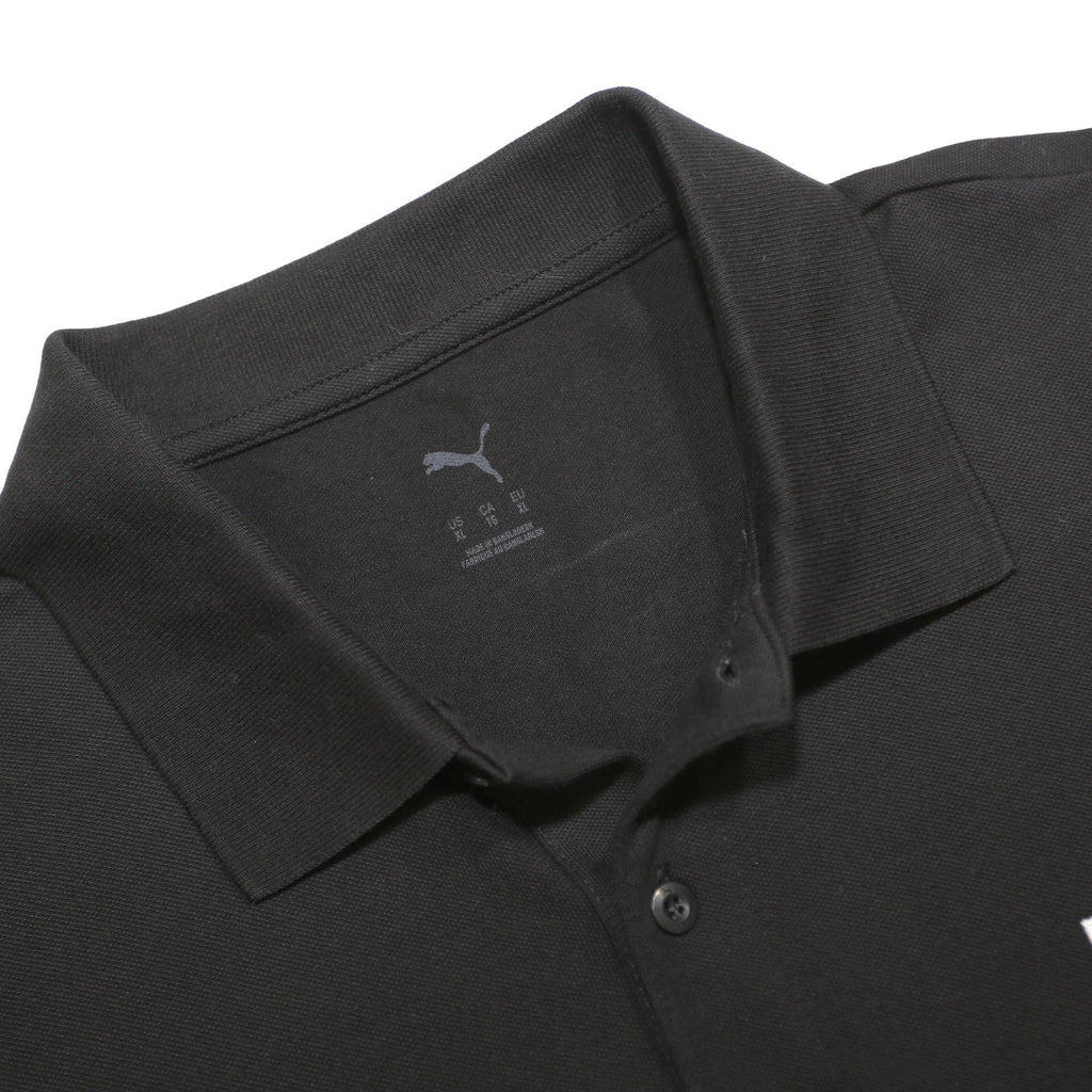PUMA Mens Black Short Sleeve Plain XL Polo Shirt Cotton Blend Casual Sportswear
