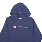 CHAMPION Mens Navy Hoodie S Cotton Blend Pullover Casual Sportswear