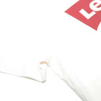 LEVI'S Mens White Red Logo Graphic T-Shirt M Short Sleeve Crew Neck Cotton