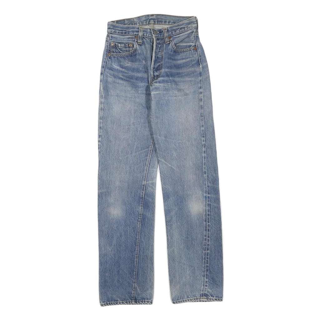 LEVI'S 501 Womens Jeans Blue Regular Straight Denim Light W26 L30 Classic Fit