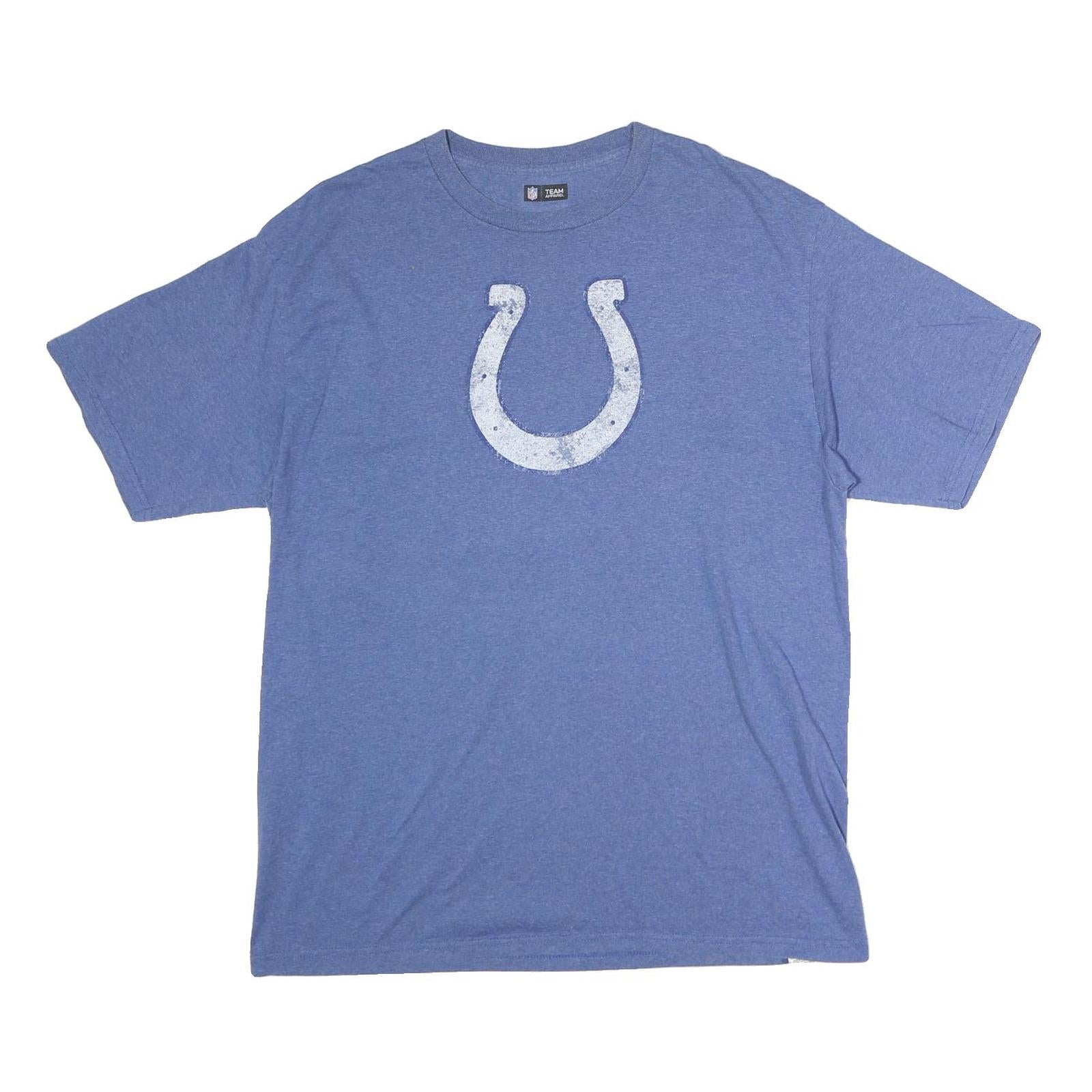 NFL Mens Blue NFL Logo T-Shirt XL Short Sleeve Crew Neck Cotton Casual