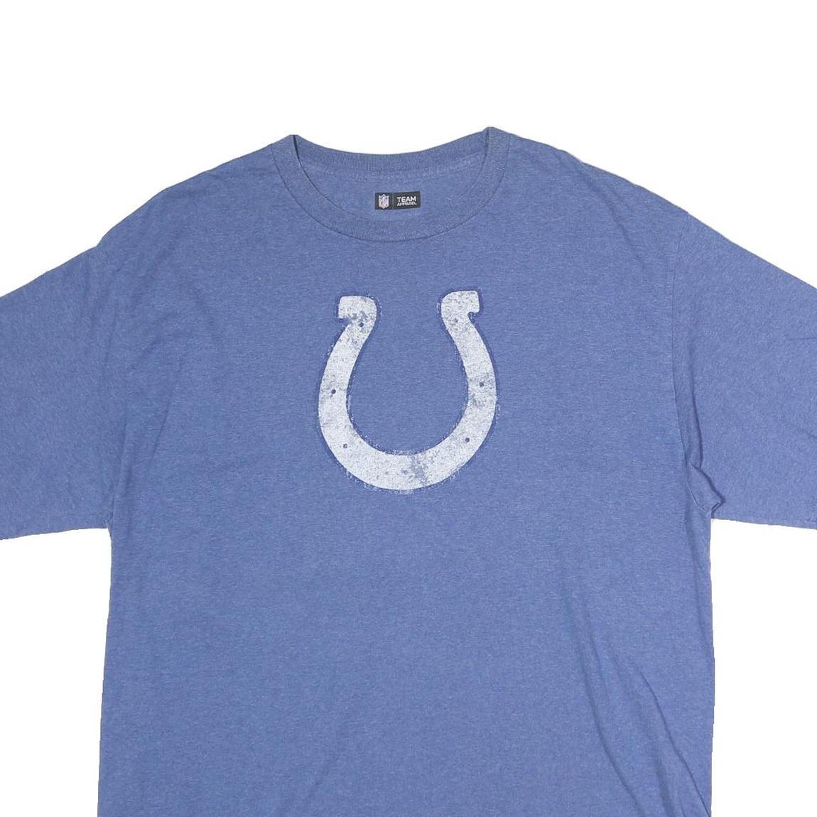 NFL Mens Blue NFL Logo T-Shirt XL Short Sleeve Crew Neck Cotton Casual