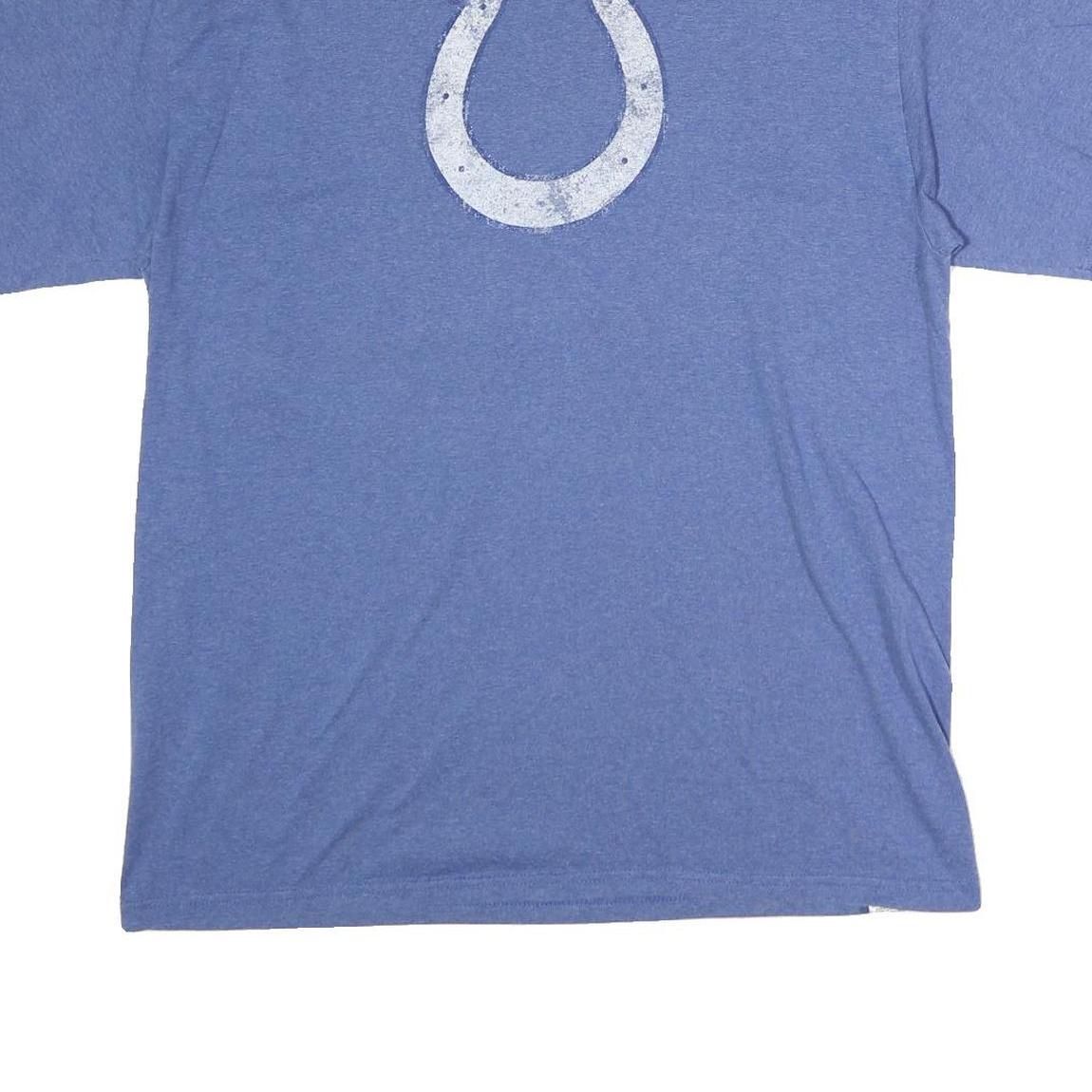 NFL Mens Blue NFL Logo T-Shirt XL Short Sleeve Crew Neck Cotton Casual