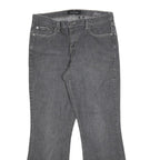 CALVIN KLEIN JEANS Womens Grey Regular Flared Denim Raw W32 L30 Stylish Detail