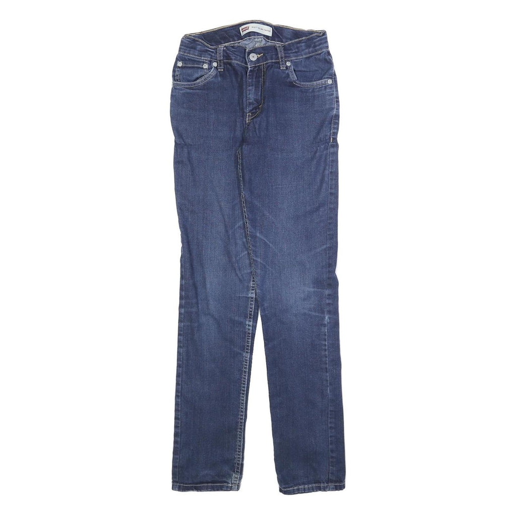 LEVI'S 512 Tapered Girls Jeans Blue Slim Denim W25 L30 Stylish Cotton Blend Zip