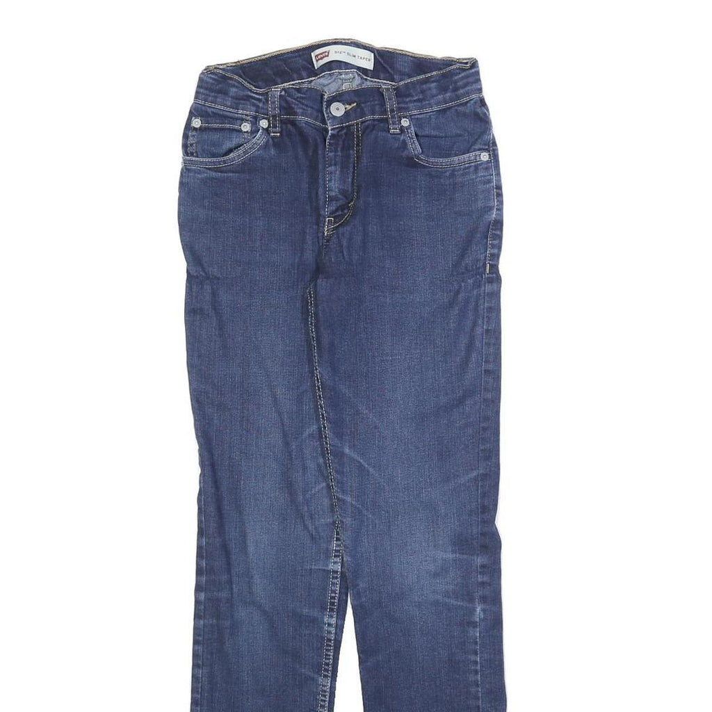 LEVI'S 512 Tapered Girls Jeans Blue Slim Denim W25 L30 Stylish Cotton Blend Zip