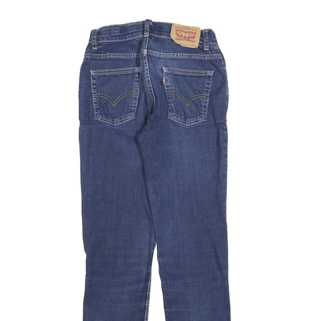 LEVI'S 512 Tapered Girls Jeans Blue Slim Denim W25 L30 Stylish Cotton Blend Zip