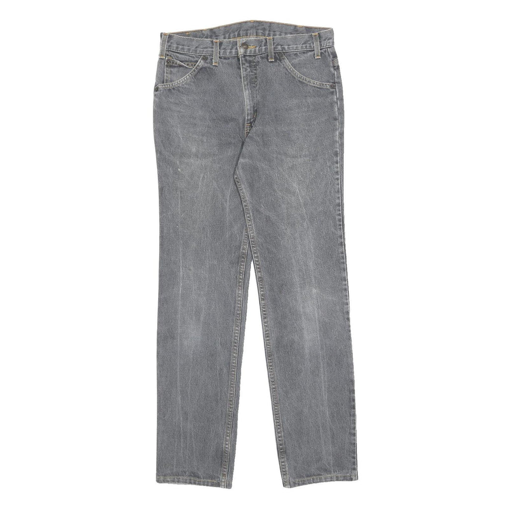 LEVI'S 634 02 59 Mens Jeans Grey Slim Straight Denim Light W32 L31 Cotton Zip