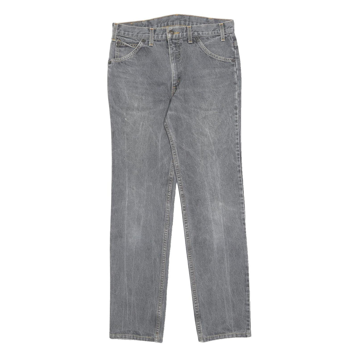 LEVI'S 634 02 59 Mens Jeans Grey Slim Straight Denim Light W32 L31 Cotton Zip