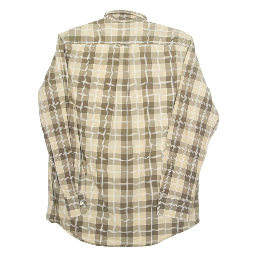 GANT Oversized Mens Shirt Green Check Long Sleeve S