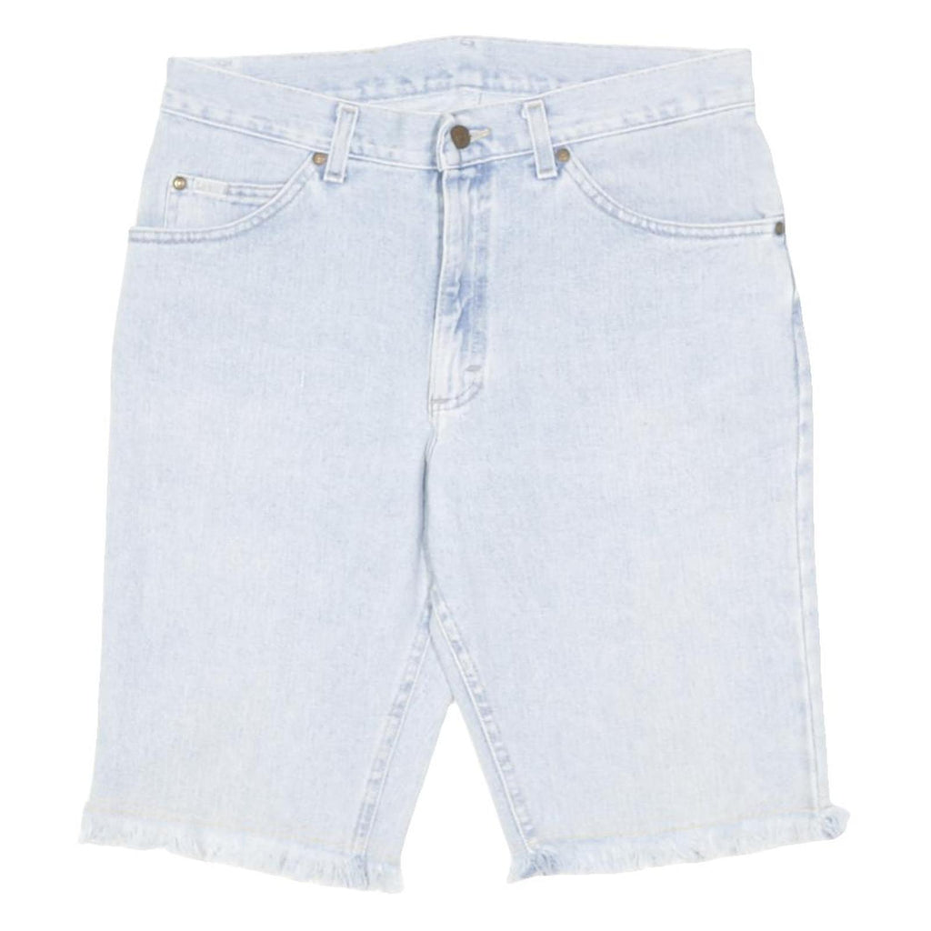 LEE Mens Shorts Blue Denim Casual M W34 Frayed Hem Cotton