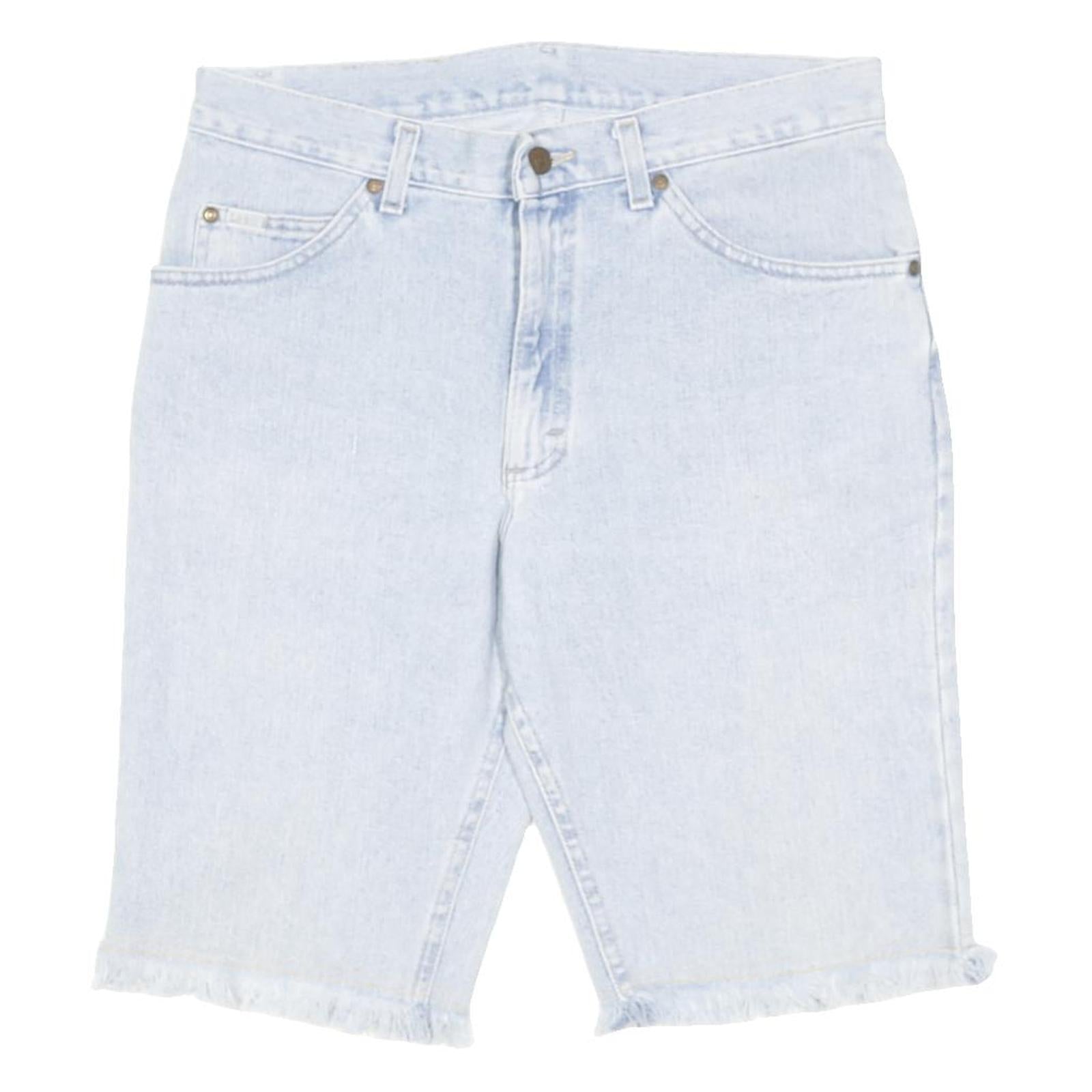 LEE Mens Shorts Blue Denim Casual M W34 Frayed Hem Cotton