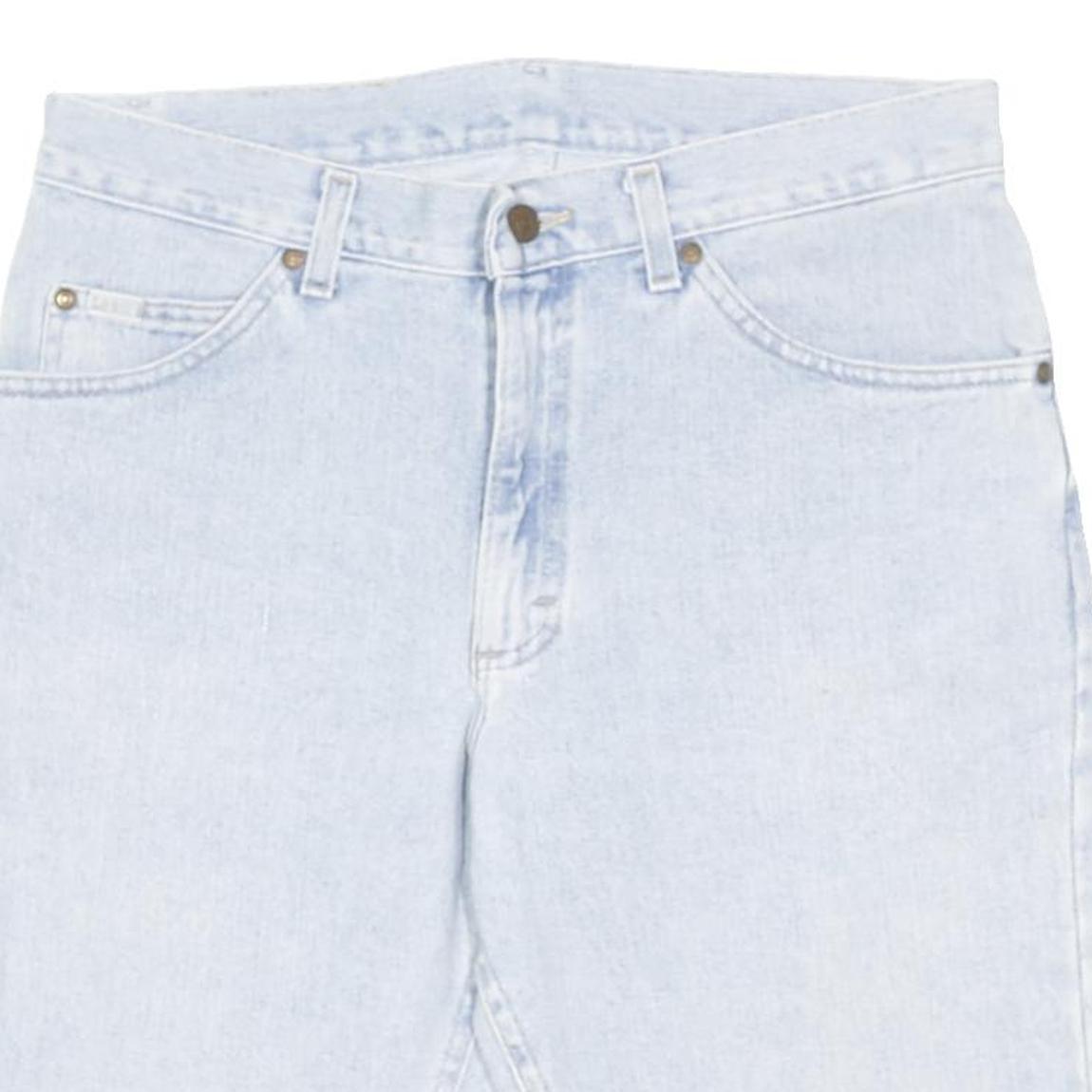 LEE Mens Shorts Blue Denim Casual M W34 Frayed Hem Cotton