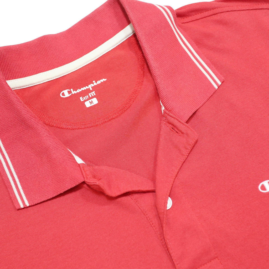 CHAMPION Mens Red Polo Shirt M Cotton Blend Short Sleeve Basic Athletic