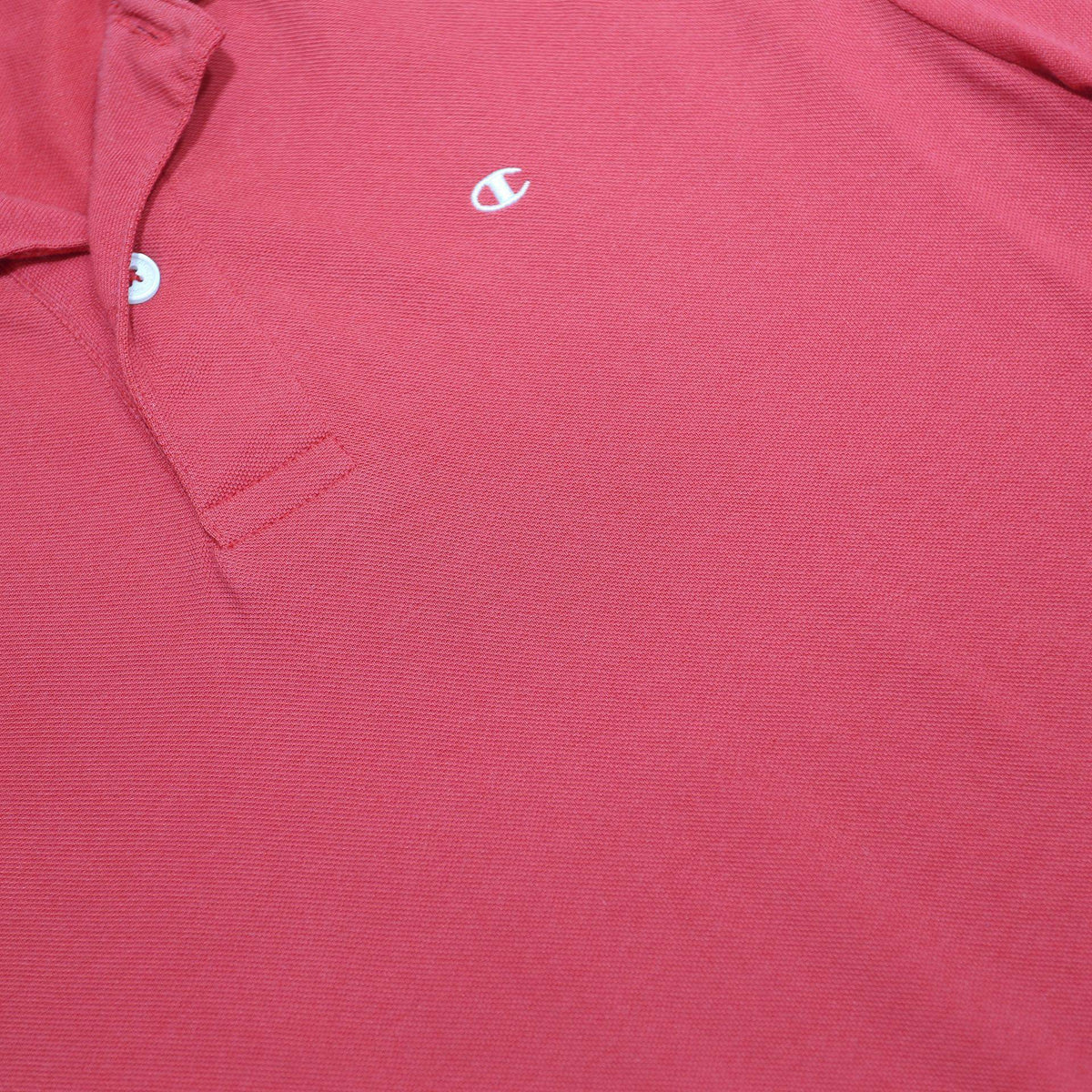 CHAMPION Mens Red Polo Shirt M Cotton Blend Short Sleeve Basic Athletic