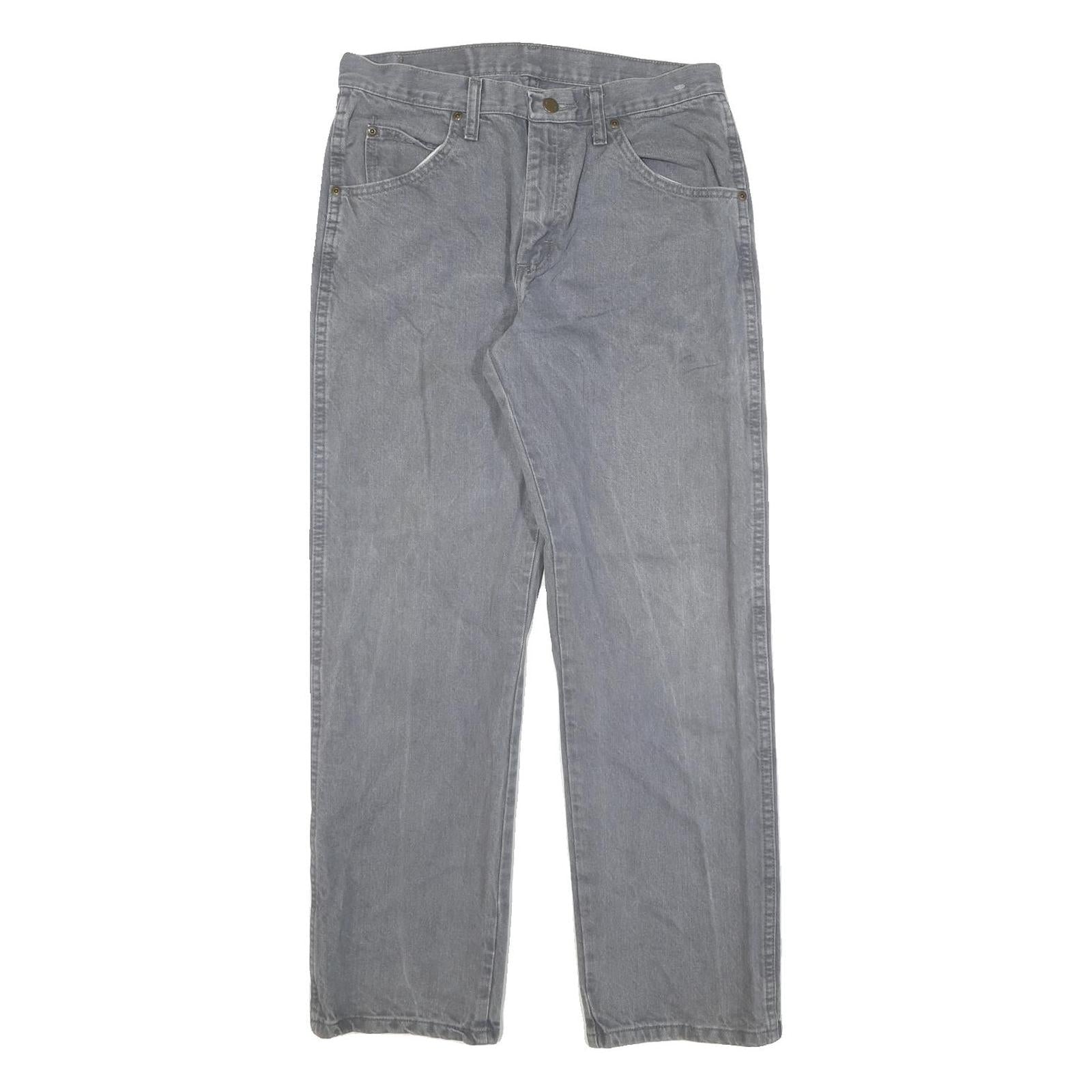 WRANGLER Mens Regular Blue Jeans Denim Medium W30 L29 Classic Cotton Blend Zip