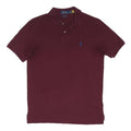 POLO RALPH LAUREN Mens Maroon Polo Shirt S Classic Fit Short Sleeve Cotton Blend