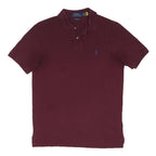 POLO RALPH LAUREN Mens Maroon Polo Shirt S Classic Fit Short Sleeve Cotton Blend