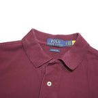 POLO RALPH LAUREN Mens Maroon Polo Shirt S Classic Fit Short Sleeve Cotton Blend