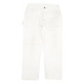 DICKIES Mens White Regular Fit Straight Denim Jeans W34 L30 Workwear Utility