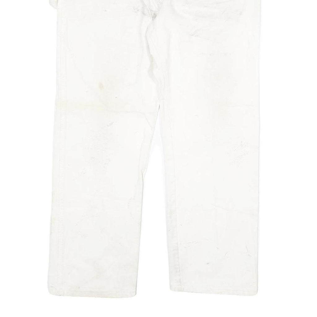 DICKIES Mens White Regular Fit Straight Denim Jeans W34 L30 Workwear Utility