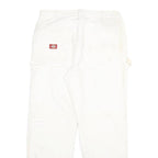 DICKIES Mens White Regular Fit Straight Denim Jeans W34 L30 Workwear Utility